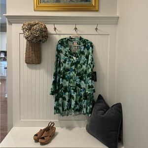 Green and Blue Patterned Dress